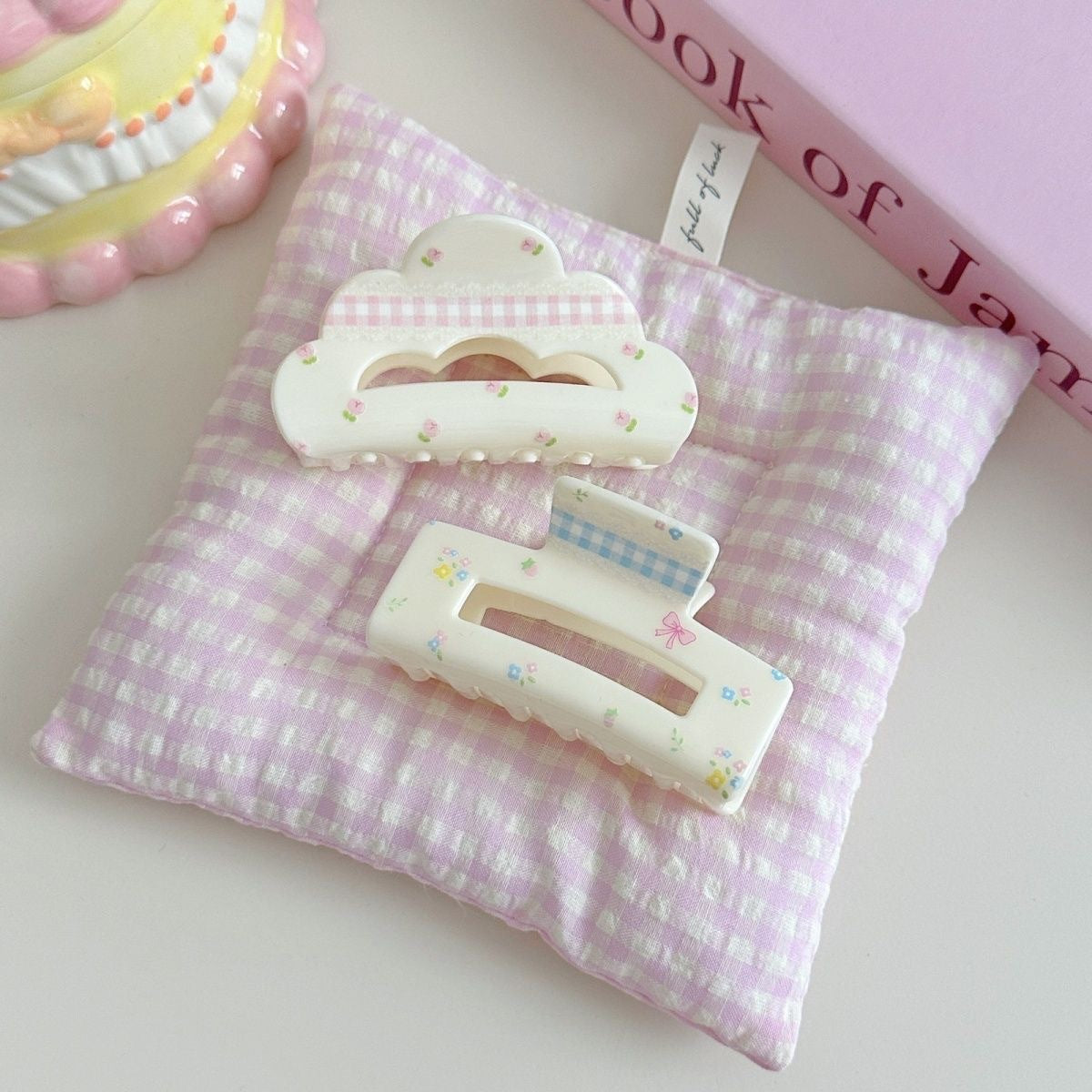 Pastel Kawaii Bow & Floral Hair Claw Clips Clutcher
