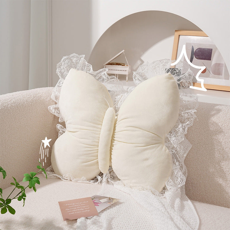 Flutter Lace Butterfly Plushie Cushion