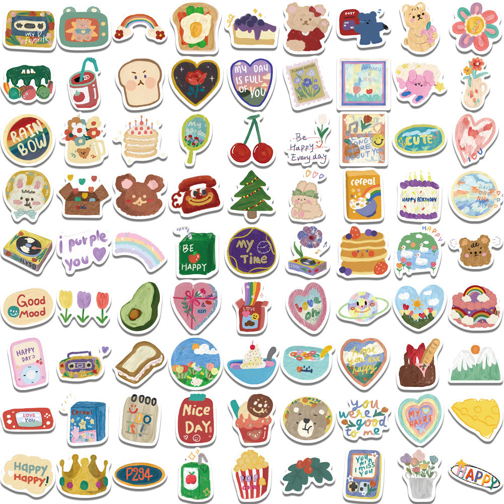 PS10 - 50 pcs Artsy Doodle Stickers – Happy Mood Edition
