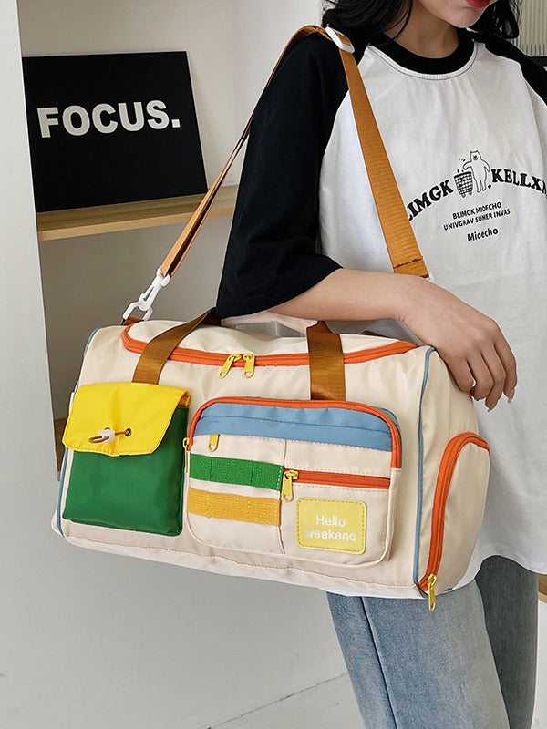 Stylish Large Capacity Travel Duffel Bag With Shoe Compartment