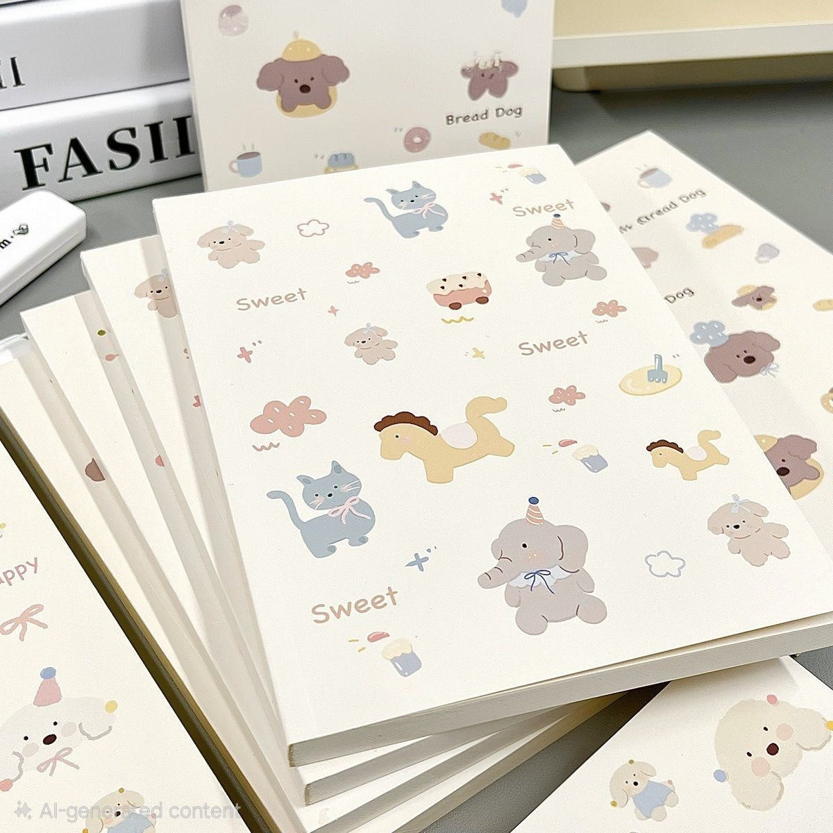 🐶🍞 Sweet & Cute Character A5 Notebook