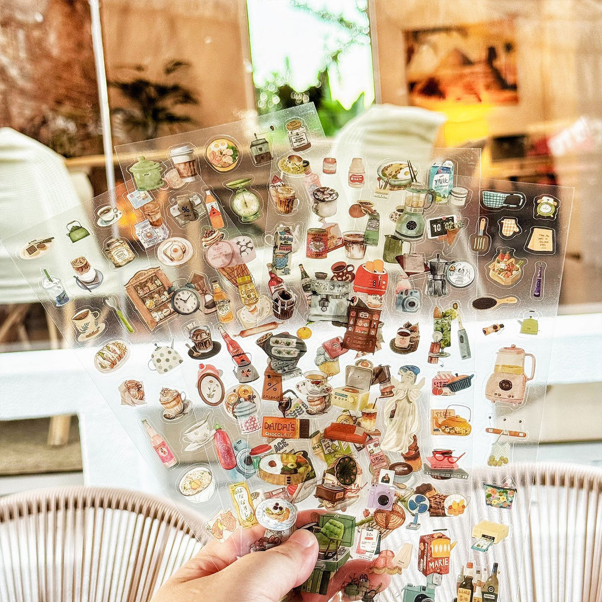 New Set of 4 Vintage Everyday Life Sticker Sheets