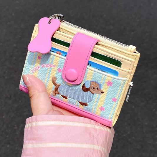 🐶 Sweet Puppy Card Wallet & Coin Pouch