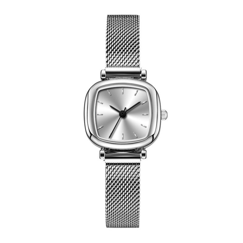 Vintage Minimal Square Dial Mesh Strap Watch ⌚✨💎