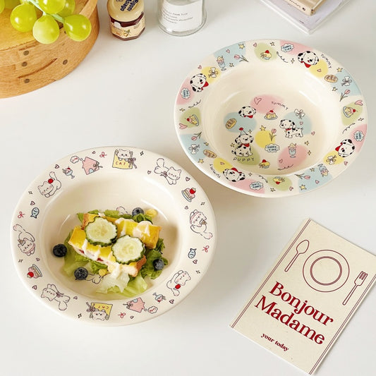 Pre - Order Sweet Puppy & Kitty Pastel Bowls