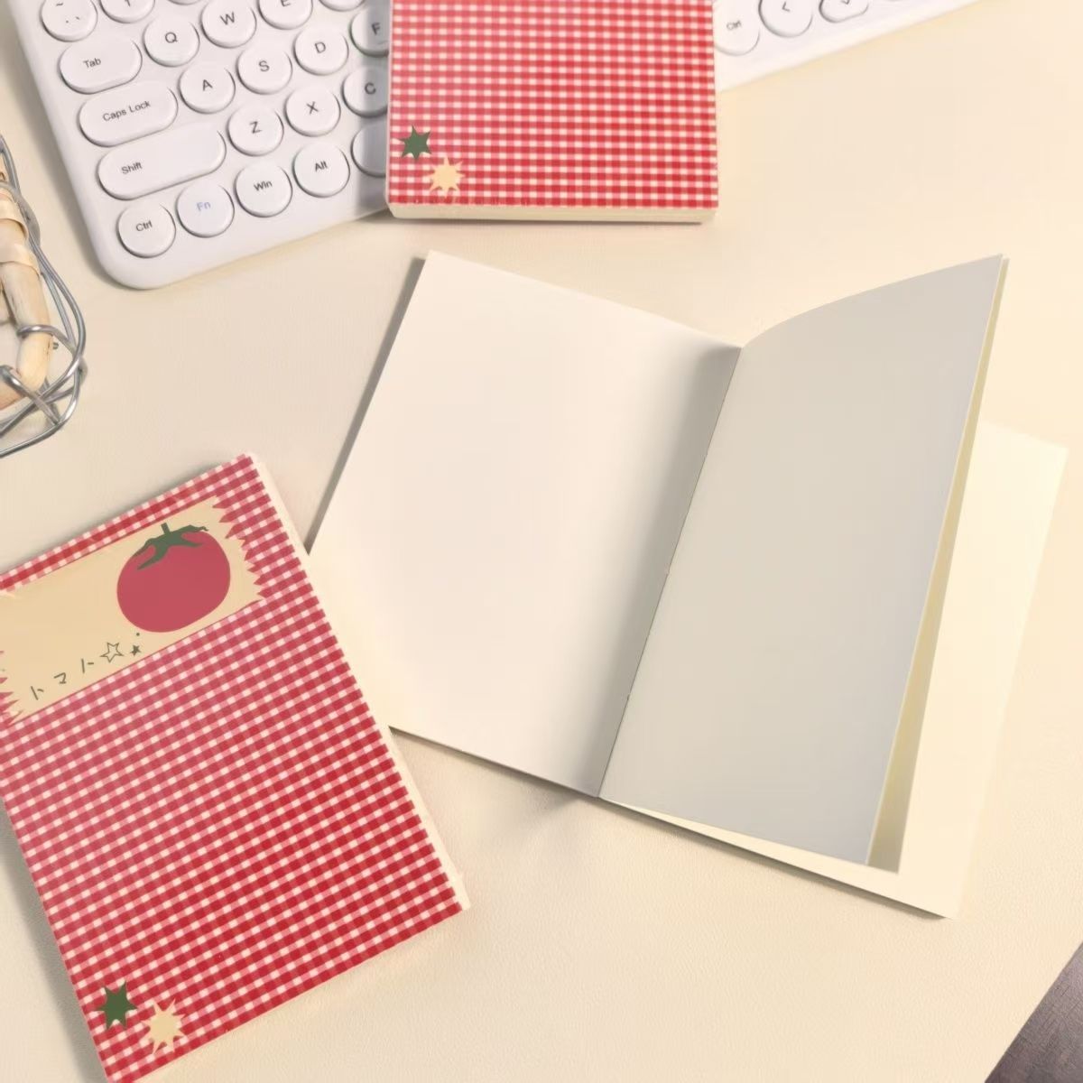 Tomato Gingham Mini Notebook Journal Diary