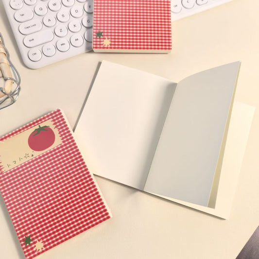 Tomato Gingham Mini Notebook Journal Diary