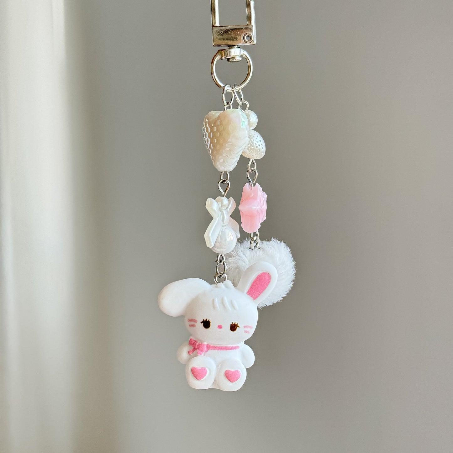 Mikko Dreamy Teddy & Bunny Charm Keychain Phone Charm Tag
