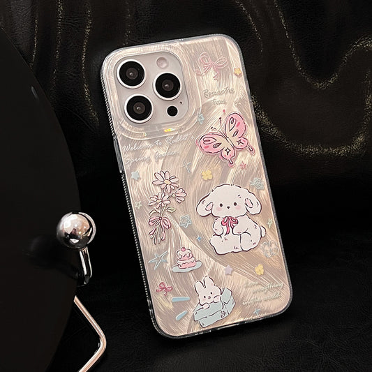 🦋 Dreamy Bunny & Butterfly iPhone Case 🎀