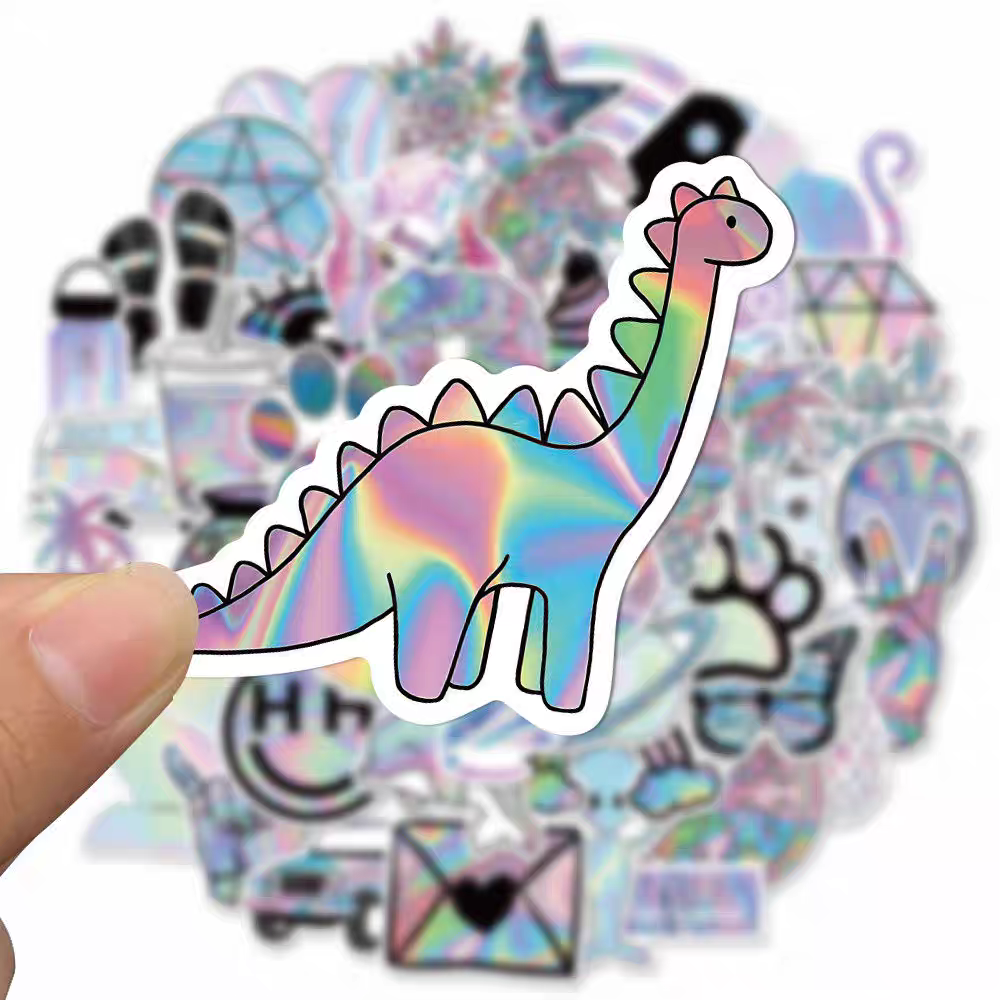 PS17 Set of 50 Holographic Look Y2K Vibes Stickers Pack