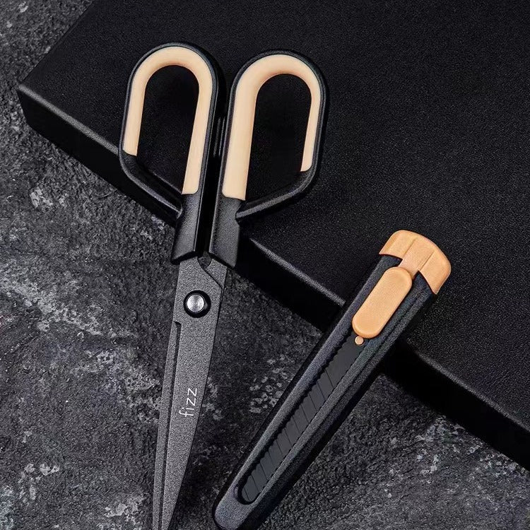 Teflon Non Stick Scissors with Paper Cutter