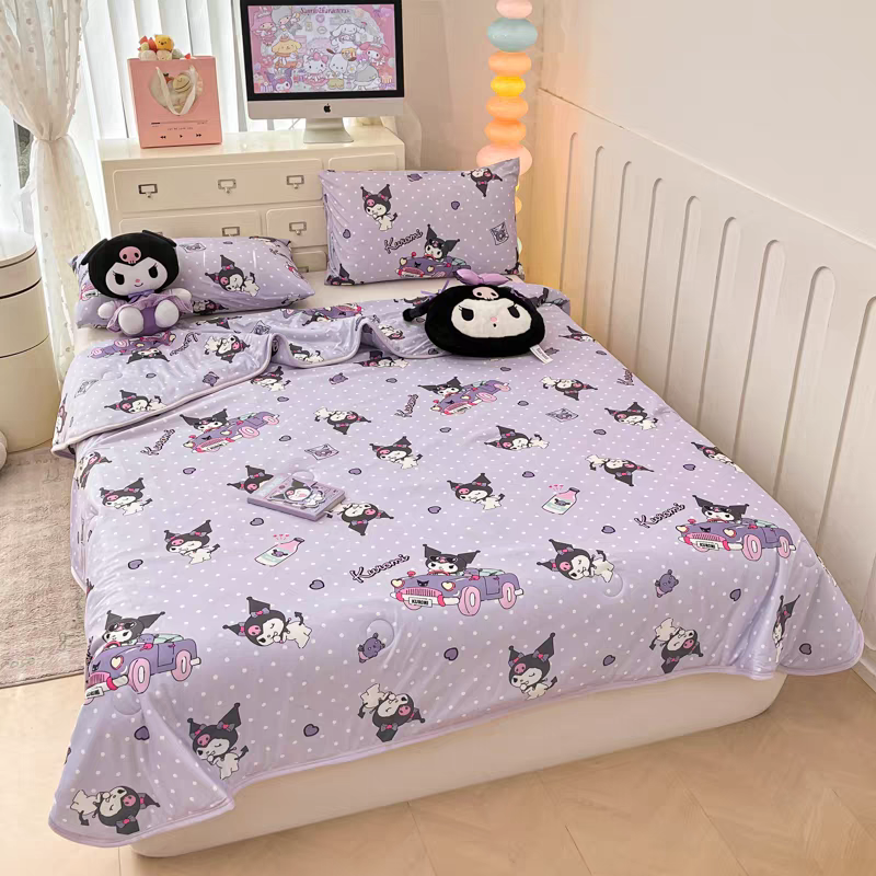 Pre - Order Official Merch Sanrio Hello Kitty Kuromi Cinnamoroll My Melody Comforter Set