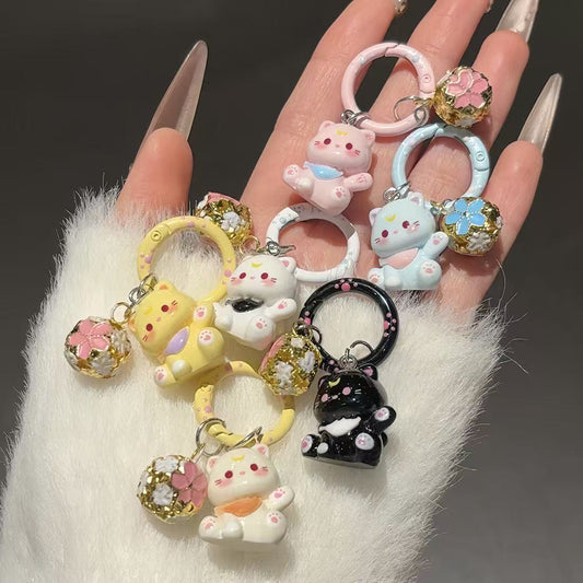 Cute Cat Bag Keychain Keycharm with Bell