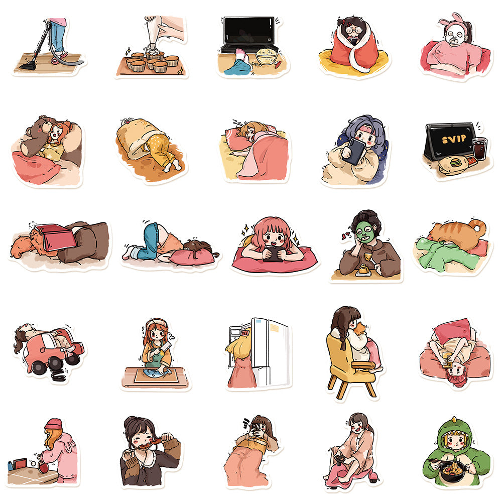 PS7 Set of 50 Cozy Life Stickers Pack