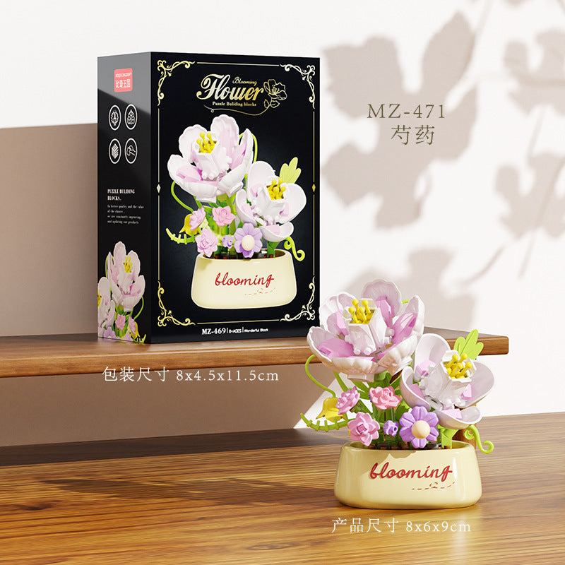 Mini Blooming Flower Pot Building Blocks 🌷✨