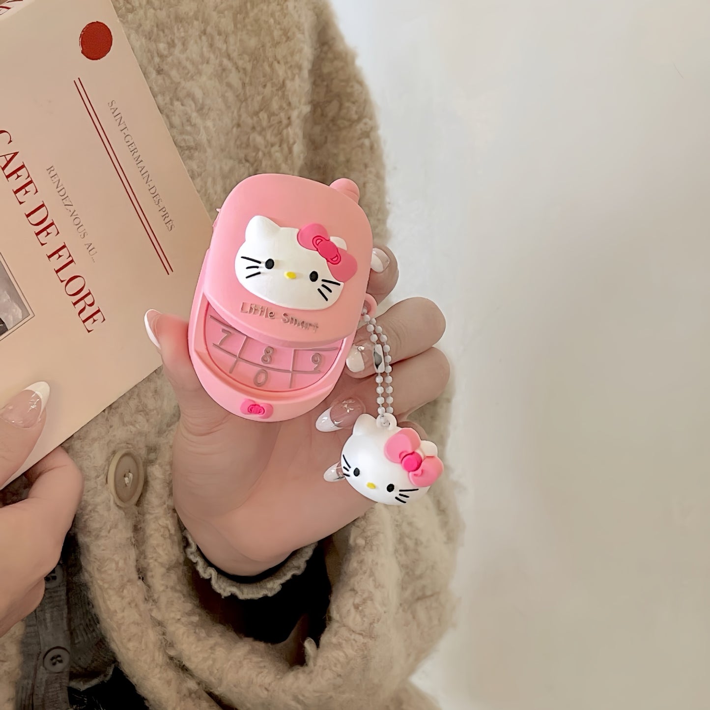 Hello Kitty Retro Flip Apple Airpods Case with Charm