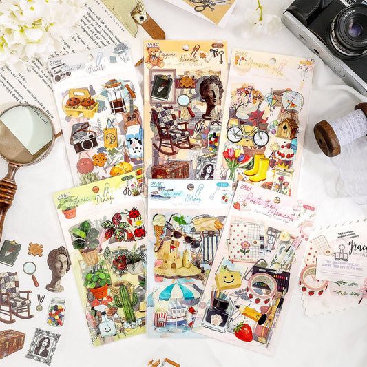 Tiny Worlds Sticker Sheets Pack – 4 Sheets