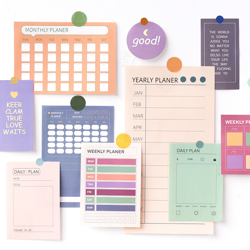 100 Days Yearly Planner Wall Sticker Schedule