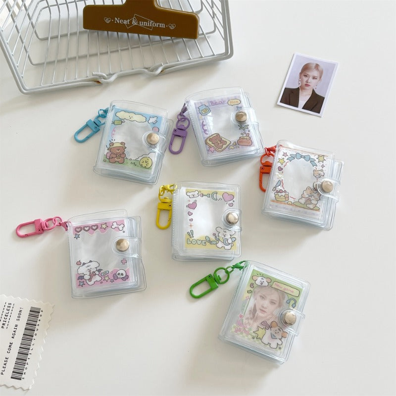 Mini Kawaii Photo Album Keychain – Cute Scrapbook & Photocard Holder