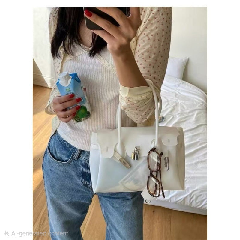 Pre - Order Transparent Jelly Firkin Shoulder Bag