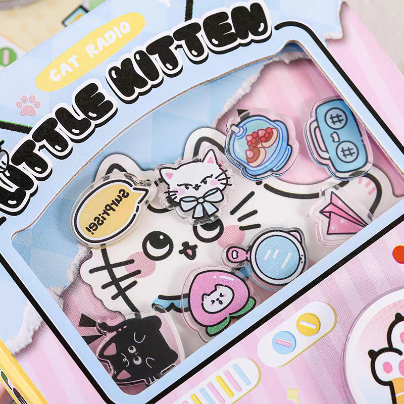 Cute Cat Gacha-Style Notebook Diary Journal