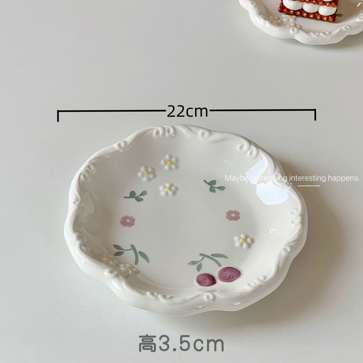 Pre - Order Cherry Themed Crockery Plate Bowl Spoon