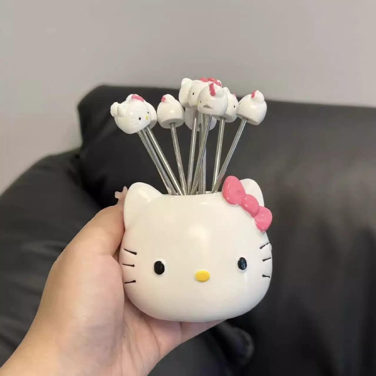 🍓 Hello Kitty Fruit Fork Set (10pcs)