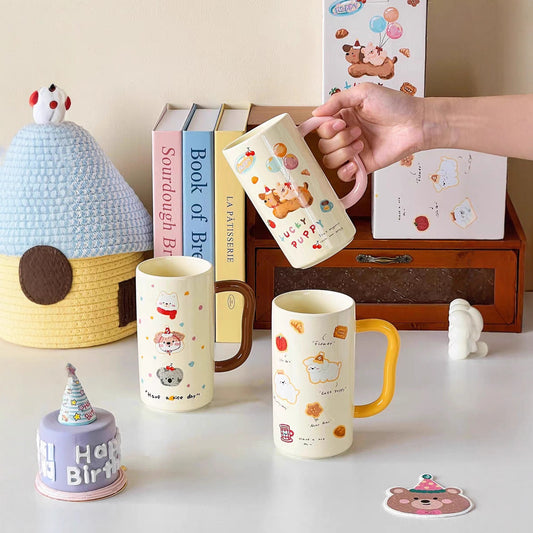 ☕ Puppy Love Ceramic Mugs 🐾✨