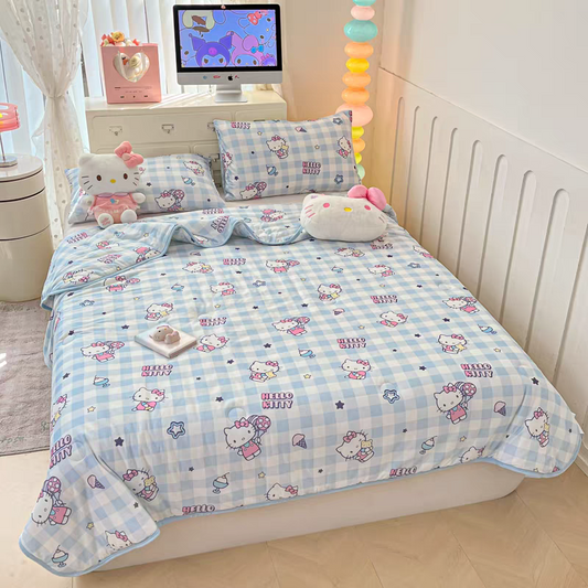 Pre - Order Official Merch Sanrio Hello Kitty Kuromi Cinnamoroll My Melody Comforter Set