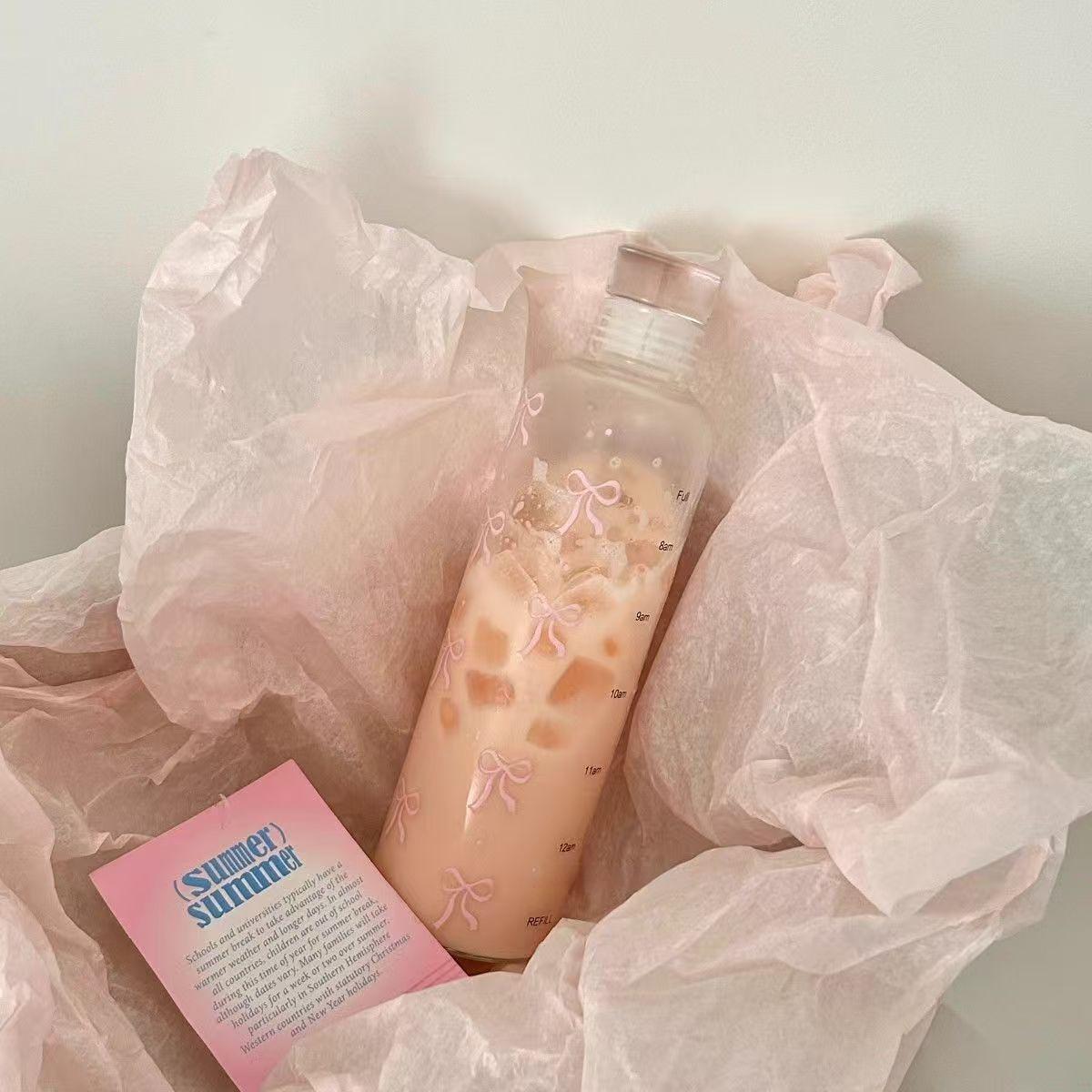Pink Bow Minimal Bottle