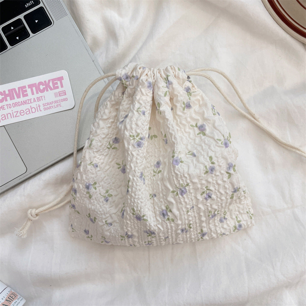 Cute Bear Floral Drawstring Bags