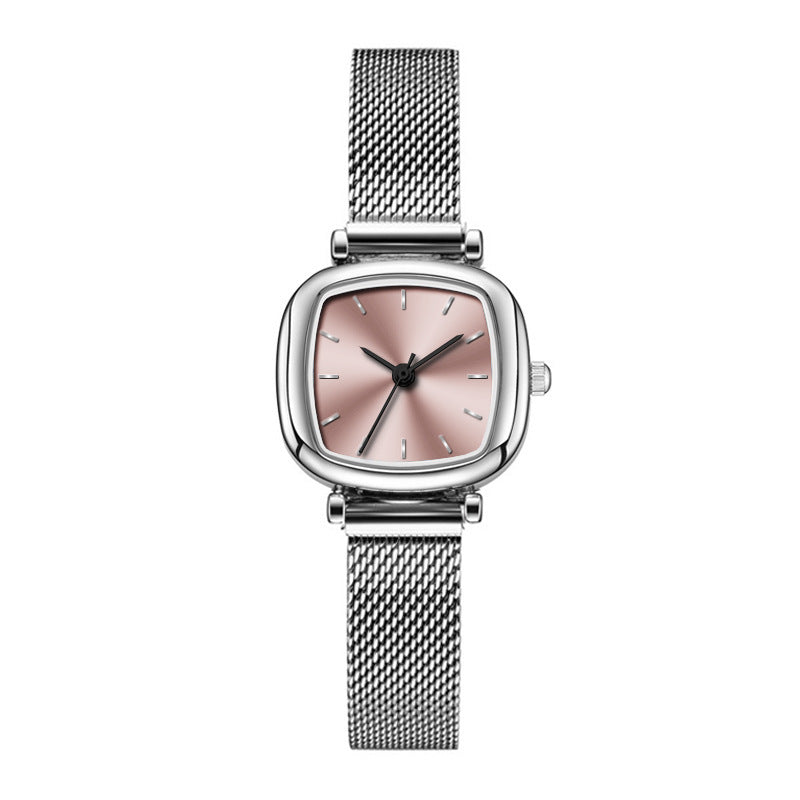 Vintage Minimal Square Dial Mesh Strap Watch ⌚✨💎
