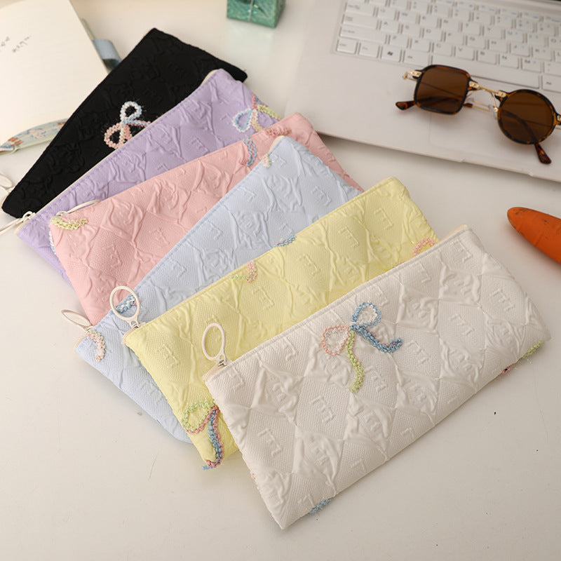 Pastel Bow Pencil Pouch
