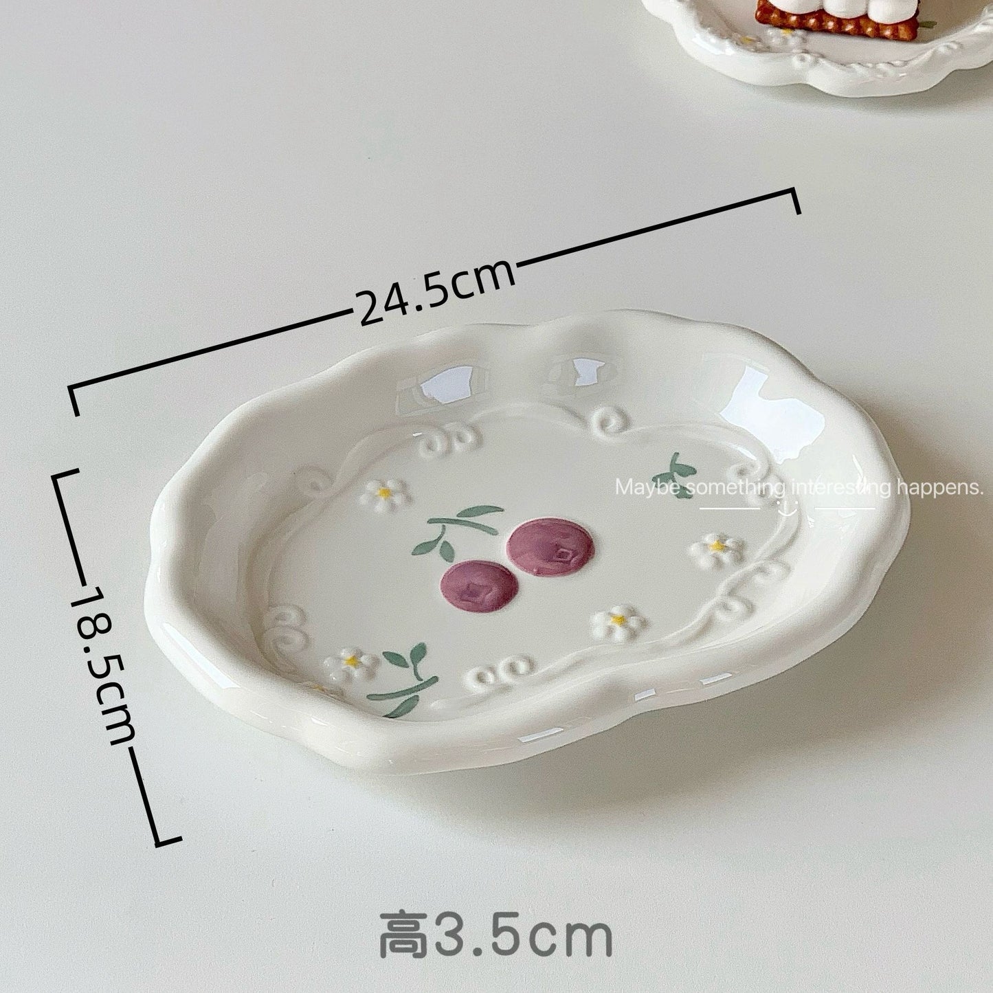 Pre - Order Cherry Themed Crockery Plate Bowl Spoon