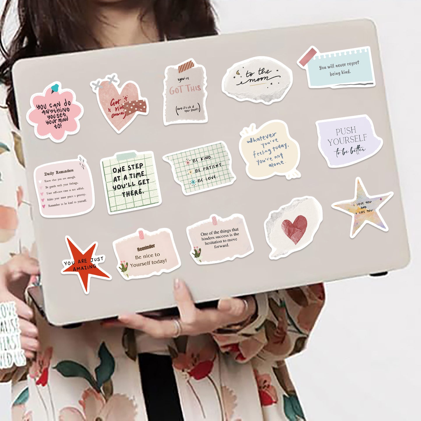 PS5 - 50 pcs Soft Pastel Affirmation Sticker Pack