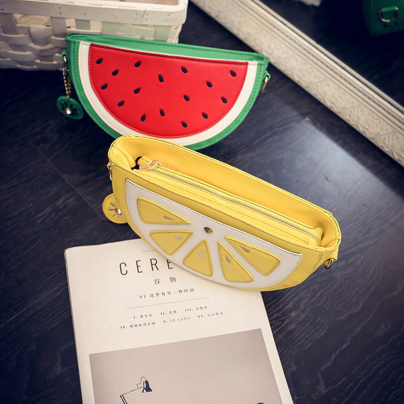 Fruity Slice Crossbody Bag – Watermelon & Lemon