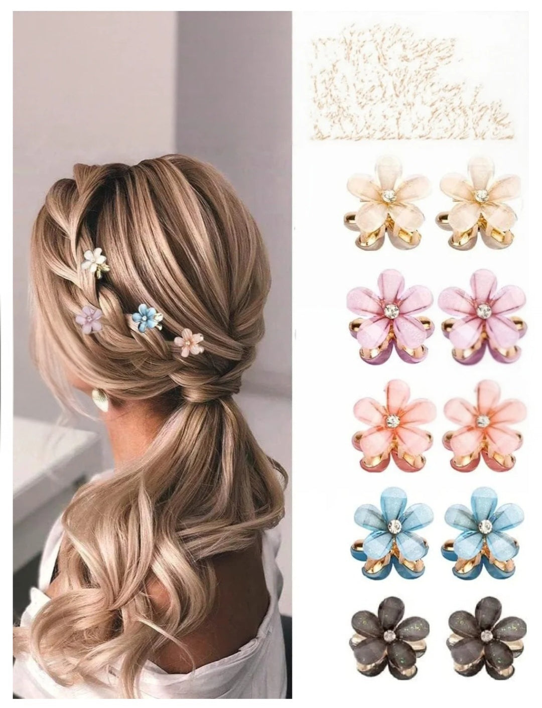 Mini Floral Hair Clutcher Clip