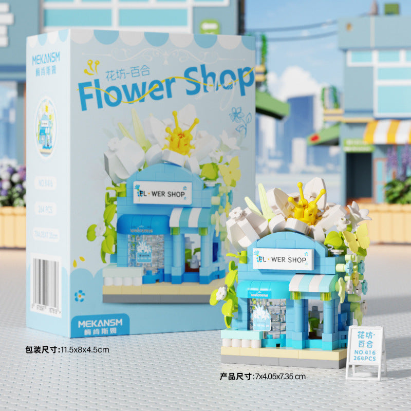 Mini Flower Shop DIY Building Blocks  🌸🏪🧩