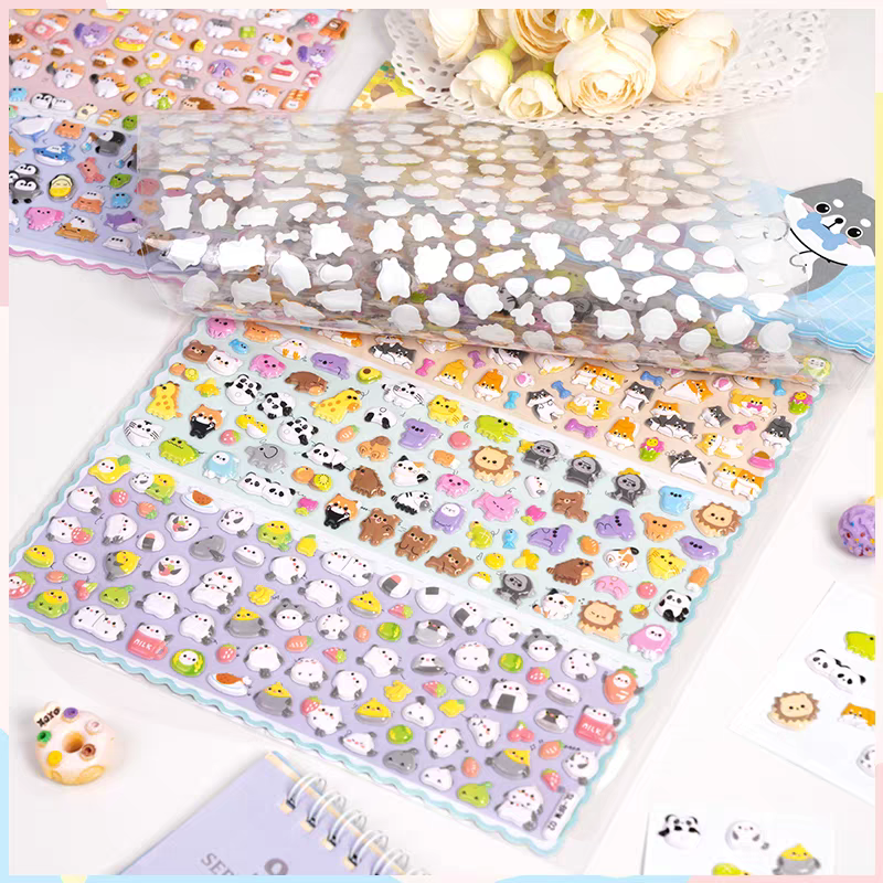 Cute Animal Puffy Jumbo Sticker Sheet
