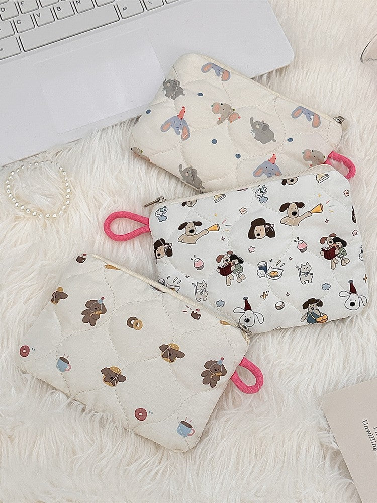 🧸 Quilted Kawaii Mini Pouch