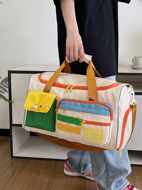 Stylish Large Capacity Travel Duffel Bag With Shoe Compartment