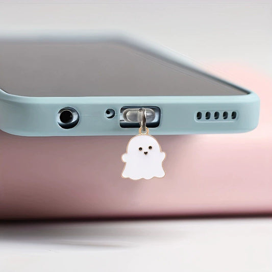 Cute Ghost Boo Phone Charging Port Dust Plug