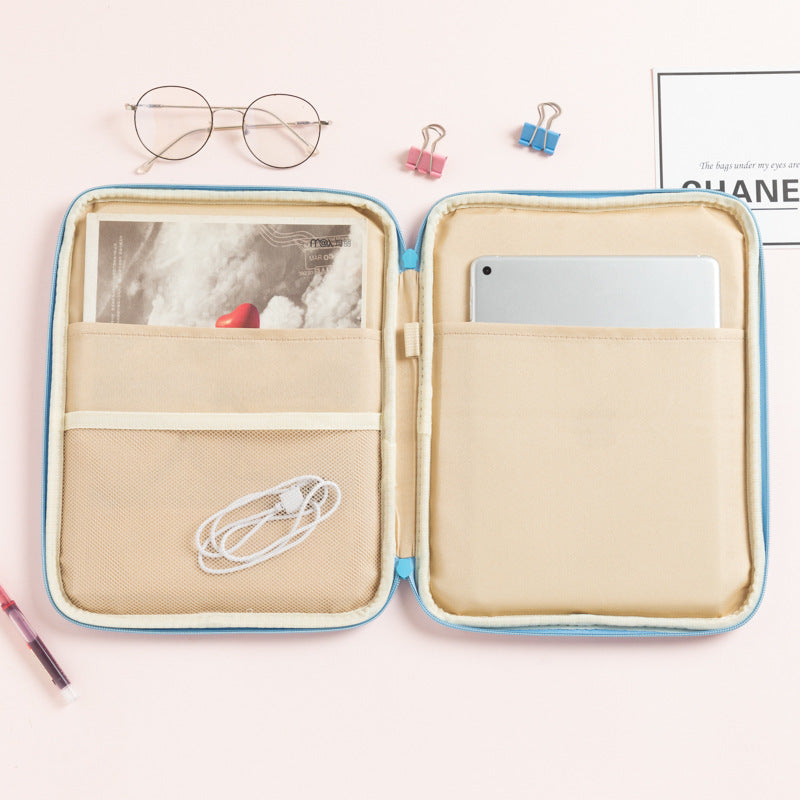 💙 Blue Gingham Padded Laptop & iPad Sleeve