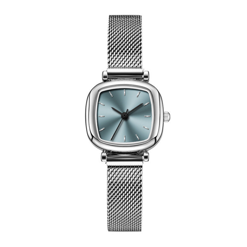 Vintage Minimal Square Dial Mesh Strap Watch ⌚✨💎