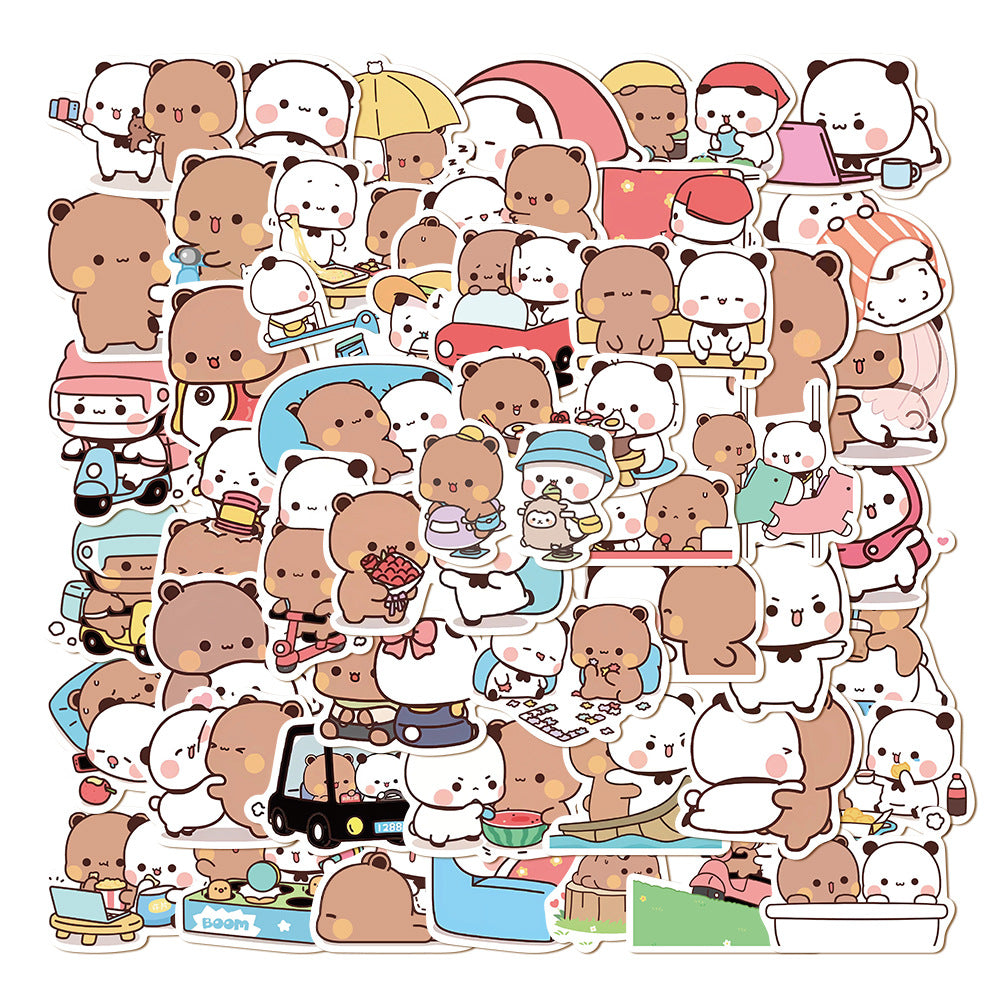 PS10 Set of 50 Dudu & Bubu Cute Couple Sticker Pack