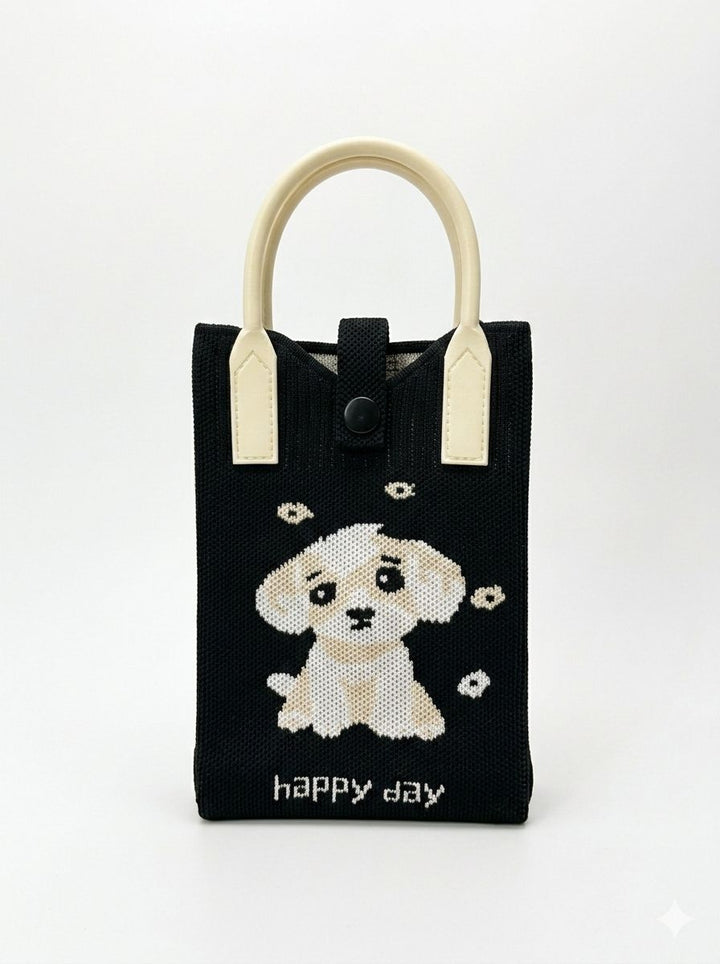 Korean Knit Mobile Sling Bag