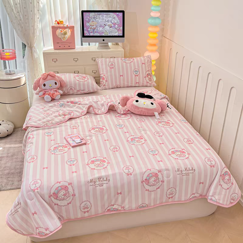 Pre - Order Official Merch Sanrio Hello Kitty Kuromi Cinnamoroll My Melody Comforter Set