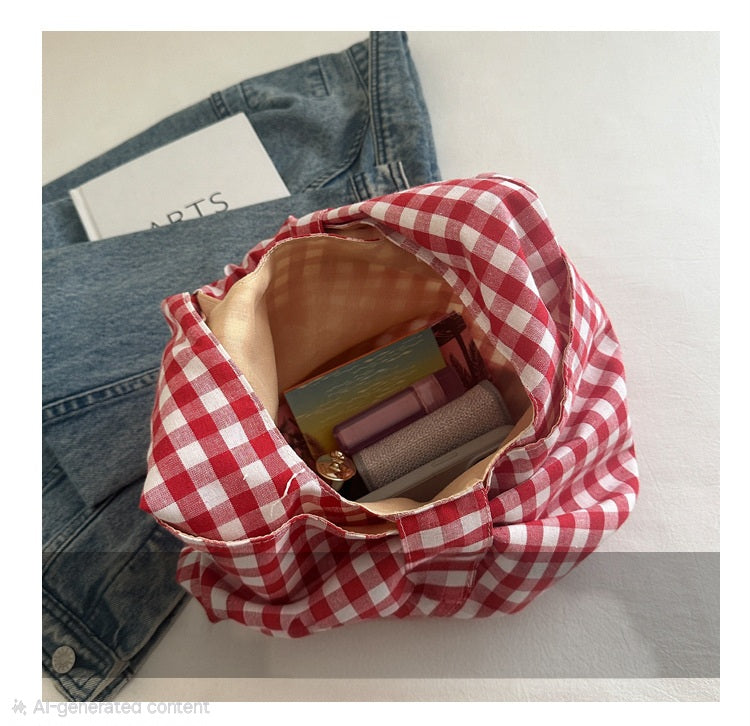 🎀 Gingham Bow Tote Bag 🖤❤️