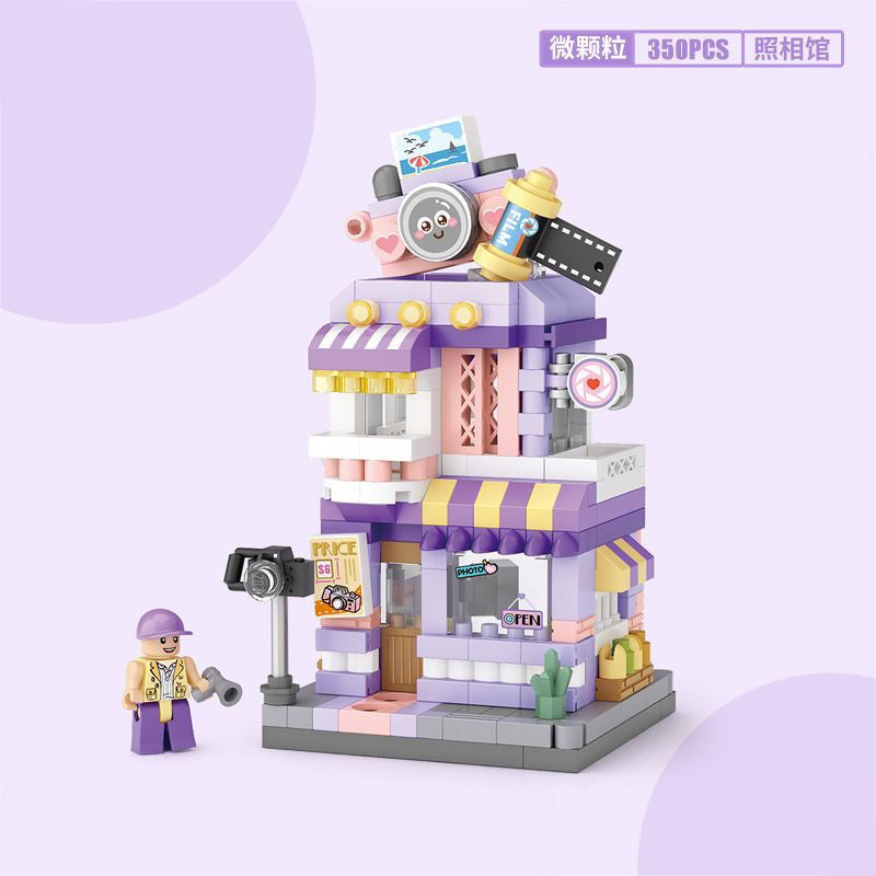 Pastel Mini Store Building Blocks House