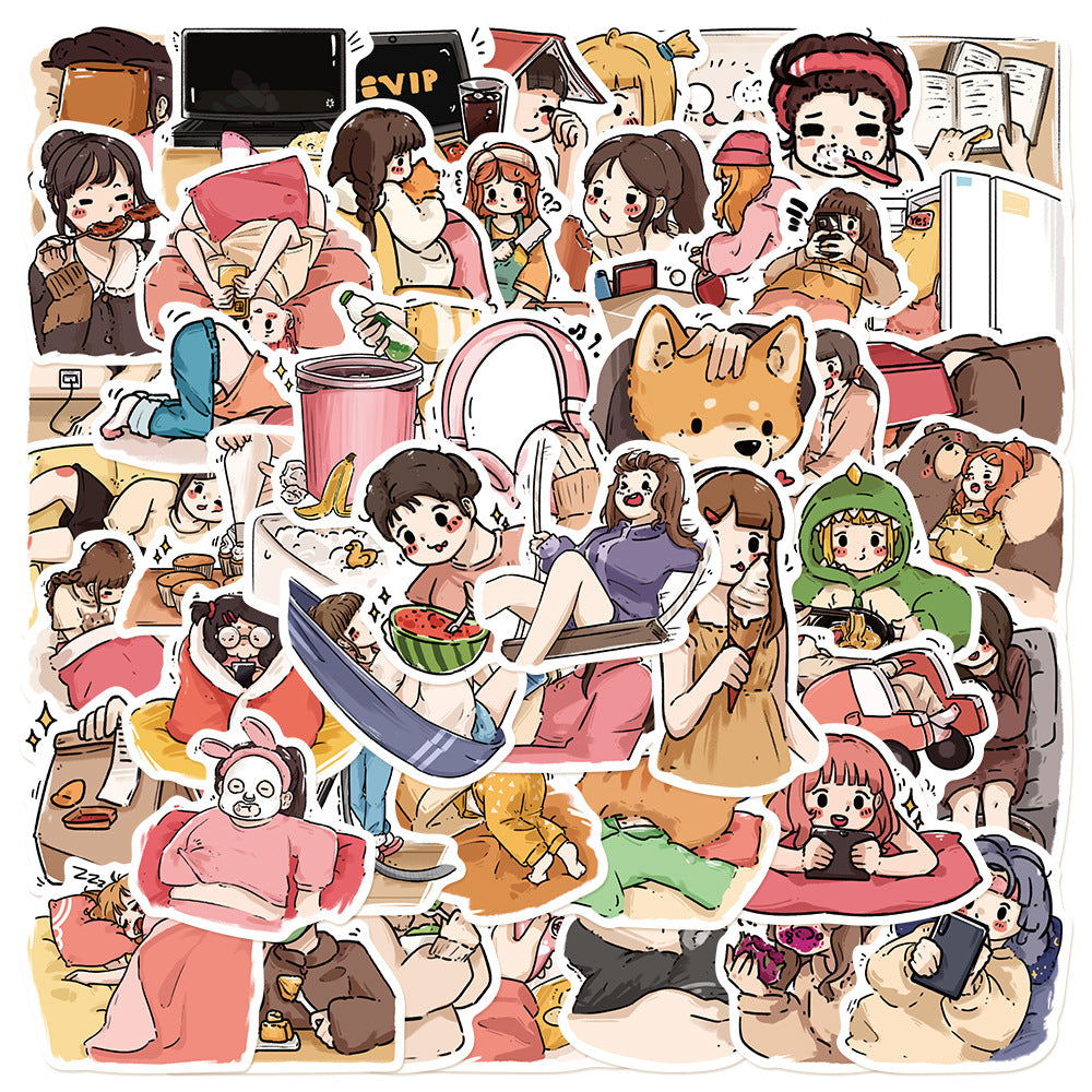 PS7 Set of 50 Cozy Life Stickers Pack